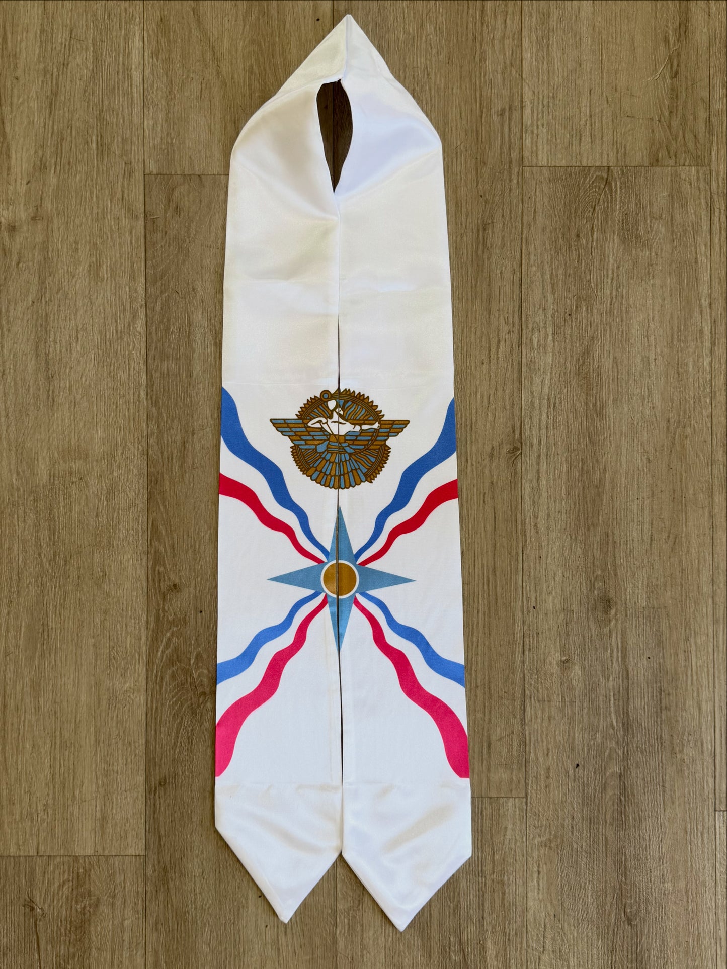 Assyrian Flag Graduation Stole